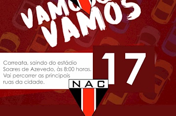 NAC irá promover carreata neste sábado para divulgar jogo de estreia no Campeonato Mineiro