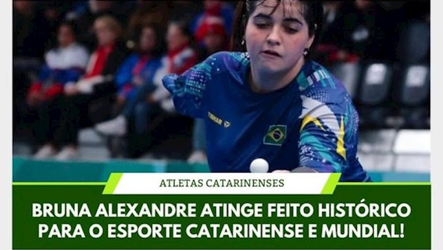 Bruna protagoniza feito histórico para Santa Catar
