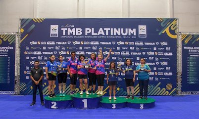 Academia Fitpong-DF supera Pró Tenis de Mesa de Joaçaba/SC e garante título do Veterano 5 feminino do TMB Platinum - Campeonato Brasileiro