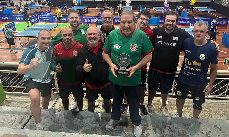 Jorge Fanck e Humberto Schimdt, do tênis de mesa,
