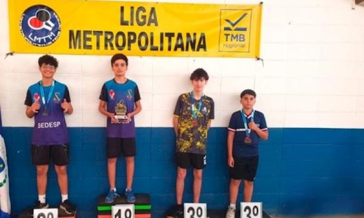 Votorantim conquista 17 pódios em torneio da Liga Metropolitana de Tênis de Mesa