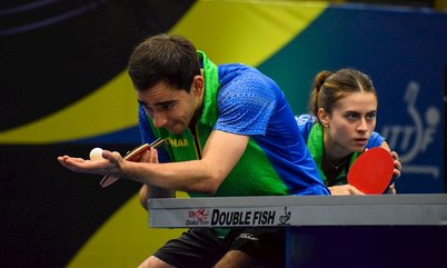 Hugo Calderano e Bruna Takahashi perdem nas oitavas do Smash de Singapura