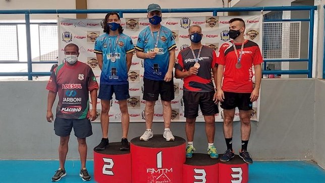 Pódio do Absoluto A – Gilmar Aleixo (ouro), Lucas 