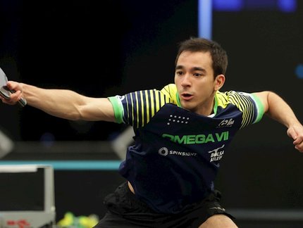 Hugo Calderano é superado por sueco e se despede do WTT Star Contender nas quartas de final