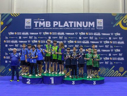 Clube Rioestense de Tênis de Mesa/SC é ouro no Sub-13 masculino do TMB Platinum - Campeonato Brasileiro
