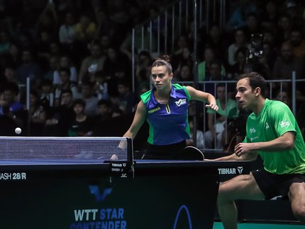 Hugo Calderano e Bruna Takahashi estreiam no Europe Smash da Suécia