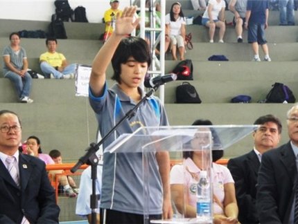 Juramento do atleta foi um dos pontos altos da cerimônia de abertura