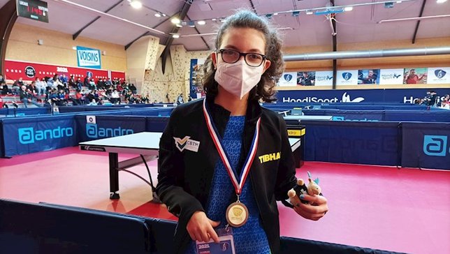 Sophia Kelmer e a sua primeira medalha internacion