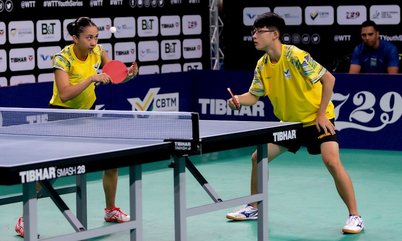 Após vitória contra dupla da Austrália, Giulia Takahashi e Leonardo Iizuka se despedem da disputa de duplas do Mundial de Jovens nas oitavas