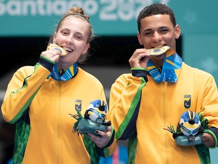 TÊNIS DE MESA NO PARAPAN – Danielle Rauen e Gabriel Antunes são os campeões da classe XD20 no Chile
