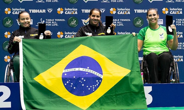 Pódio do Aberto do Brasil em 2022, repleto de bras