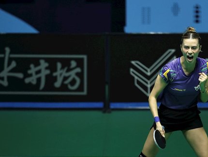 Bruna Takahashi e Hugo Calderano estão nas semifinais do WTT Contender Rio