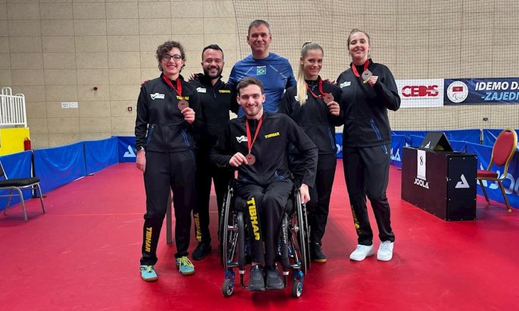Medalhistas brasileiros em Montenegro -  Foto: CBT