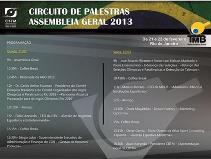 Presidente Nuzman participa de palestra na CBTM nessa quinta-feira