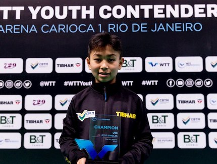 Em final brasileira, Vitor Thiofilo vence Vinicius Rech e é campeão do Sub-13 no WTT Youth Contender do Rio de Janeiro
