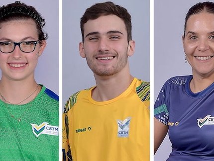 Lucas Arabian, Sophia Kelmer e Carla Maia integrarão o time brasileiro que disputará os Jogos Paralímpicos de Paris