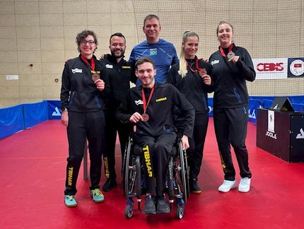 Brasil conquista quatro medalhas nas disputas individuais do Aberto Paralímpico Fa20 de Montenegro