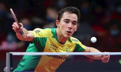 Hugo Calderano fica em quarto entre os cabeças de chave e enfrenta mais um chinês nas quartas do WTT de Macau