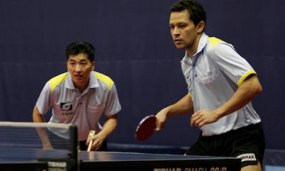 HUGO HOYAMA/THIAGO MONTEIRO VENCEM PERUANOS