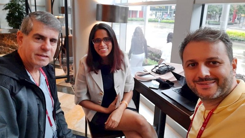 Dirigentes brasileiros Alaor Azevedo e Geraldo Cam