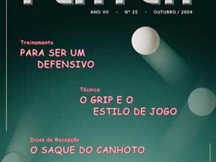 25ª EDIÇÃO DA REVISTA TABLE TENIS PLAYER JÁ ESTÁ DISPONÍVEL