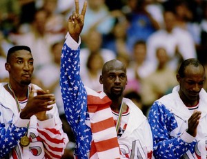 Pippen, Jordan, Drexler, Dream Team 1992 basquete (Foto: Getty Images)