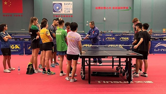 Mesatenistas brasileiros em Hebei, na China - Foto