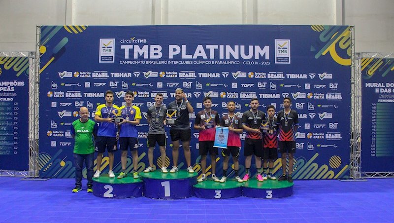 O pódio da categoria Sub-21 masculino (Foto: José 