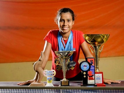 Bruna Silva, atleta de projeto social, se destaca no tênis de mesa pernambucano