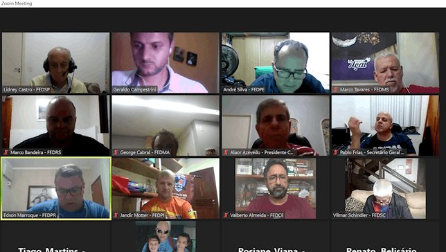 Reunião virtual com presidentes de Federações Estaduais discute situação do tênis de mesa na pandemia