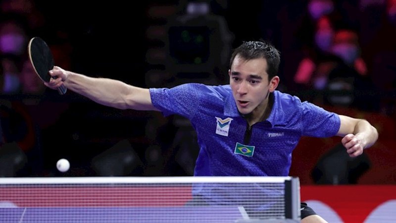 Hugo Calderano encara o WTT Cup Finals. Foto: WTT.