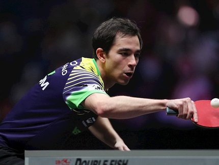 Hugo Calderano vence egípcio na estreia e avança às oitavas do WTT Champions Macau