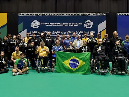 Recorde de medalhas! Em casa, Brasil termina Aberto Paralímpico ITTF Fa40 com 21 idas ao pódio