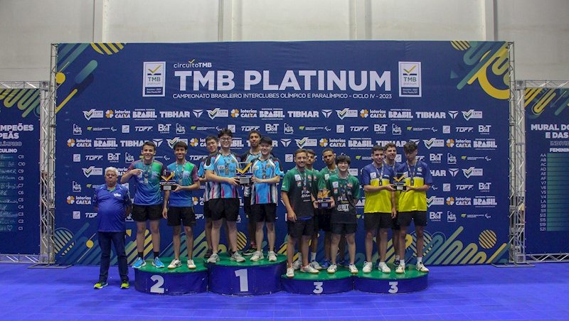 O pódio da categoria Sub-19 masculino (Foto: José 