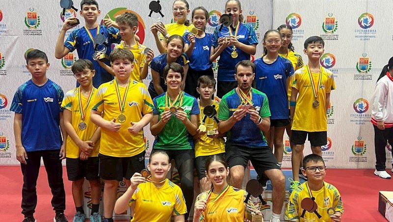 Atletas brasileiros comemoram juntos as conquistas