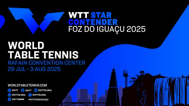 Credenciamento de imprensa para o WTT Star Contender em Foz do Iguaçu