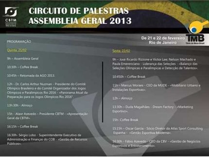 Circuito de Palestras da CBTM terá Nuzman entre as principais atrações