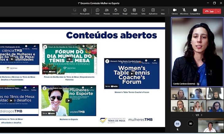 Encontro virtual com a presença de Camila Cardoso.
