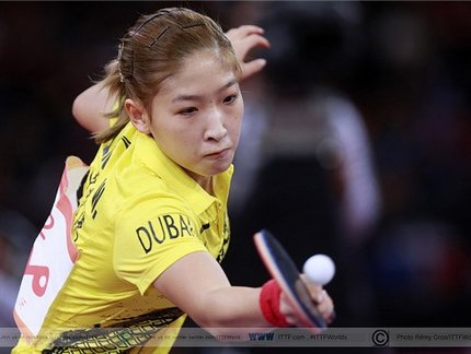 Li Xiaoxia e Liu Shiwen se enfrentam na final do Torneio Individual feminino