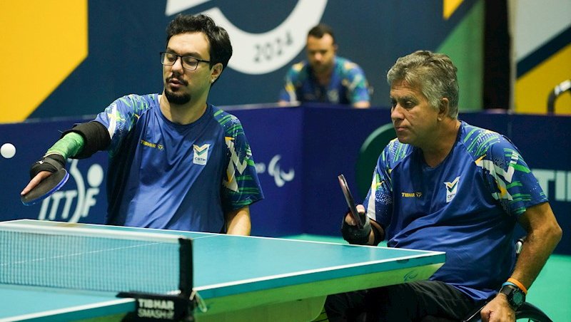 Guilherme e Iranildo em ação no Aberto Paralímpico