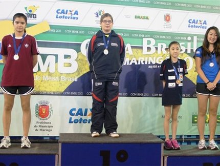 Mesatenista de José dos Pinhais é campeã do Rating F da Copa Brasil