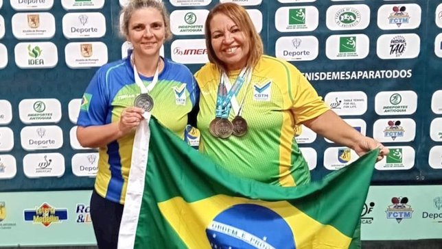 Eliane Avanso, prata, e Rosiane Viana, campeã vete