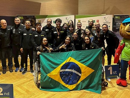 Lethicia Lacerda leva o ouro em duplas e Brasil encerra Aberto Paralímpico Fa40 da Eslovênia com oito medalhas