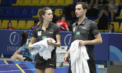 WTT Champions de Frankfurt: Hugo Calderano e Bruna Takahashi em ação