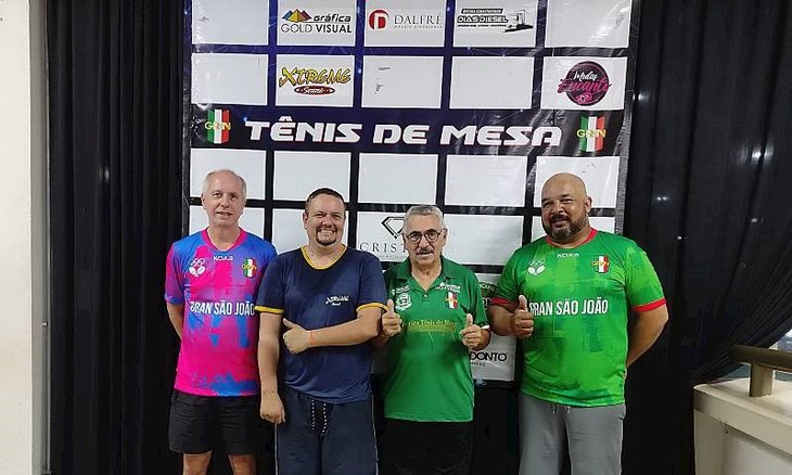 Pódio Veterano 40+: 2º Rogério / 1º Rafael / 3º Va