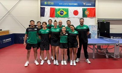 Seleções olímpicas feminina e masculina estão na Alemanha em treinamento preparatório para o Mundial de Doha