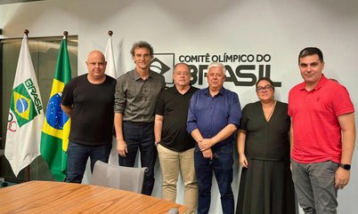Comitiva da CBTM realiza visita ao Comitê Olímpico do Brasil