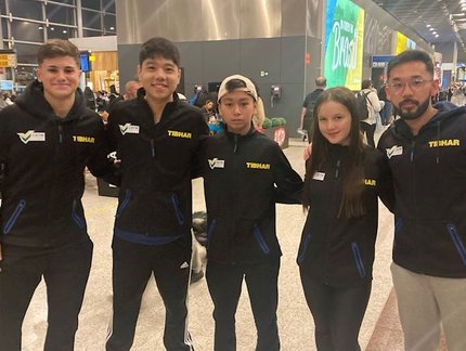 Promessas do tênis de mesa brasileiro fazem ‘training camp’ com Ren Gouqiang na China