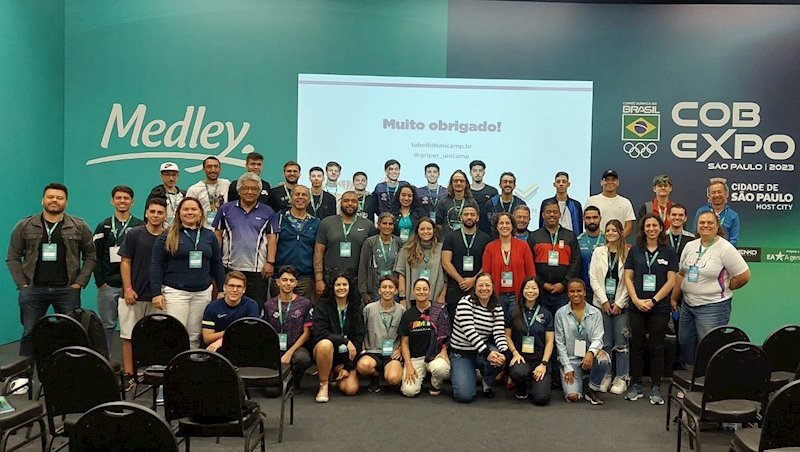 Participantes da palestra de Taisa Belli na COB Ex