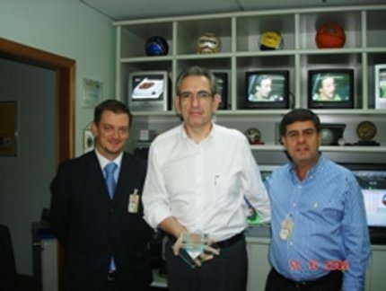 PRESIDENTE ALAOR VISITA SEDE DA TV RECORD